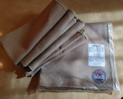Cobblestone Barley 16 matching napkins 17" sq. w/ Soil Release Some New in Pkg. - Image 1 of 4