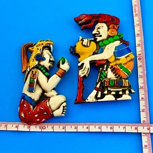MEXIKO / TULUM / 2ER SET HANDGEFERTIGTE KUNSTHARZ / KÜHLSCHRANKMAGNETE / SOUVENIR - Bild 1 von 7