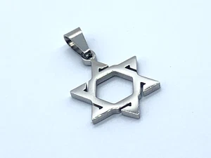 Anhänger Edelstahl Geschenk Juden Religion Judentum Stern geflochten cm 2,5 cm - Bild 1 von 4