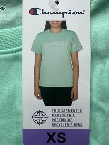 Champion Women's Crew Neck T Shirt Logo Graphic - Picture 1 of 4