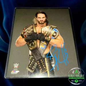 *WWE SETH ROLLINS SIGNED AUTOGRAPHED DUAL WWE & US TITLE 8X10 PHOTOFILE* #ROLLIN - Picture 1 of 1