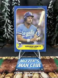 1986 Fleer Baseball George Brett Royals Base Card HOF 5 - Picture 1 of 2