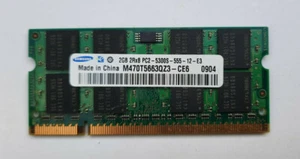 1x SAMSUNG DDR2 2GB PC2 3500 667Mhz Laptop-Notebook Geheugen - Afbeelding 1 van 1
