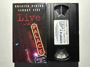GREATER VISION & LEGACY FIVE.."LIVE AT THE PALACE"...OOP LIVE GOSPEL CONCERT VHS - Imagen 1 de 2
