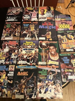 Magic Johnson 15 Sports Illustrated ORIGINAL COVERS ONLY NO MAG 1979-90 Range! - Image 1 of 4