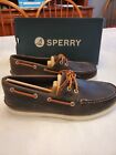 Sperry Men's Authentic Original 2-Eye Boat Shoe, Size 8.5 Brown Leather
