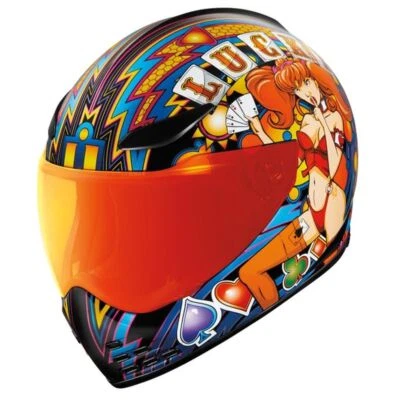 Capacete de motociclista de rua Icon Domain rosto inteiro - Escolha o tamanho e a cor - Imagem 1 de 4