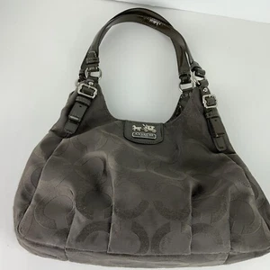 Coach Madison Op Art Maggie - F1120 18763 braun Handtasche Purse lila Futter Vintage - Bild 1 von 12