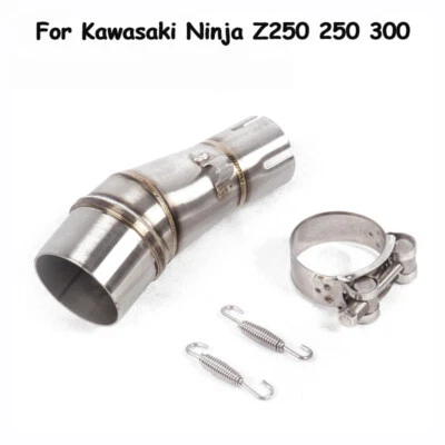 Sistema de escape para motocicleta Kawasaki Ninja Z250 250 300 tubo de conexión de enlace medio Foto 1 de 4