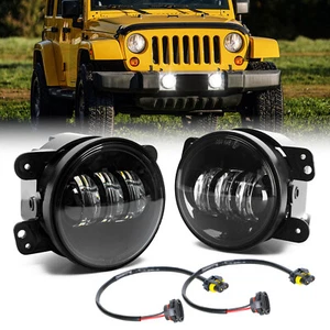 4 inch Front Bumper LED Fog Lights for Jeep Wrangler JK Rubicon Sahara 2007-2018 - Picture 1 of 15