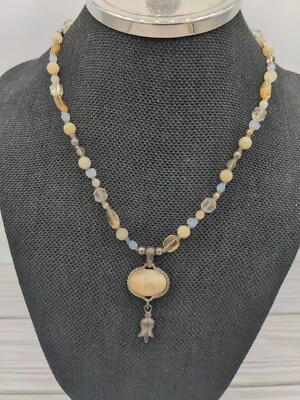 Oscar De La Renta 18" Costume Jewelry Necklace Faux Gemstones Beaded  - Image 1 of 4