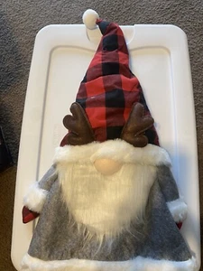 Neu! Wichtel Christbaumspitze Tischdeko groß Büffel kariert Karo Zapfen - Bild 1 von 1