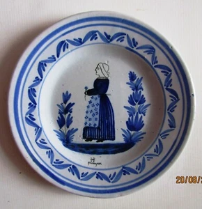 ALTER TELLER -H.B QUIMPER-BRETAGNE-23 CM-19. Jh. - Bild 1 von 2