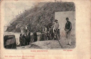 CARTOLINA PRIMI '900 - SCENE PESCHERECCE - RETI LACERATE - PESCATORI LIGURIA - Imagen 1 de 2