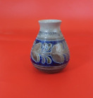 Vintage Handarbeit German Salt Glazed Pottery Bud Vase Signed