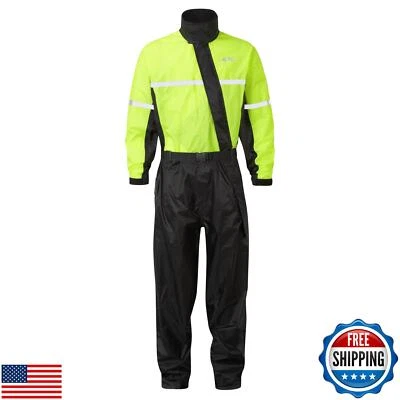 Traje de lluvia impermeable para motocicleta JDC 1 PIEZA - ESCUDO - amarillo/negro - X Foto 1 de 4