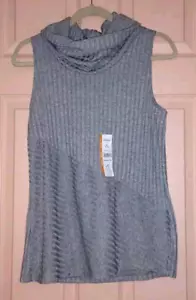 Brand New Time & Tru Gray Medium Polyester - Rayon Blouse - Picture 1 of 5