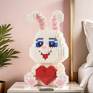 Juego de bloques de construcción Love Bunny 1124 piezas, San Valentín, amor, romance, Pascua - Imagen 1 de 3