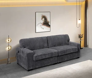 LOVESEAT, GREY - Picture 1 of 10