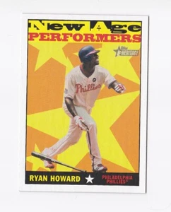 2010 Topps Heritage New Age Performers #NA10 Ryan Howard Philadelphia Phillies - Picture 1 of 2