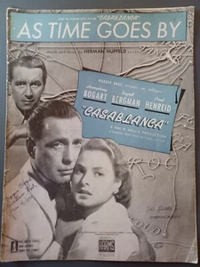 As Time Goes By Written by Herman Hupfeld "Casablanca" Sheet Music - Picture 1 of 3