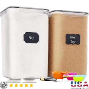 Extra Large Airtight Food Storage Containers W/ Lids Pack 2 6.5L 220Oz Kitchen - Picture 1 of 10