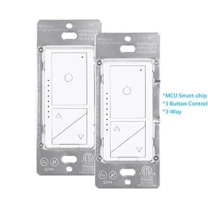 Pack de 2 Interruptor de Luz de Atenuación de 3 Vías, Compatible con Bombillas Regulables, Blanco - Imagen 1 de 7