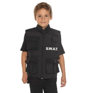 Kinder,Kostüm, SWAT,Polizei,FBI,Sondereinheit,Sicherheit,Weste, Einheitsgröße - Bild 1 von 2