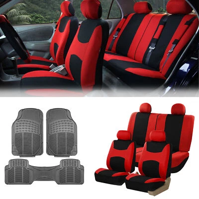 FH Group Cloth Car Seat Covers for Van Truck SUV Universal Fit w/ Floor Mats - Image 1 of 4
