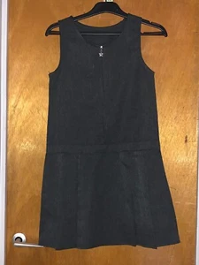 F&F School Pinafore Pleated Regular Fit Zip Fasten 10-11yr 146cm Grey BNWoT - Picture 1 of 1