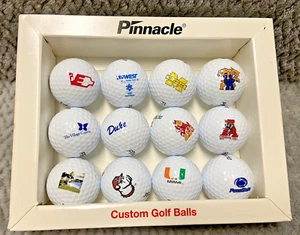 Set of Pinnacle Custom Golf Balls Mostly NCAA Duke, Penn State, ASU, Miami - Picture 1 of 7
