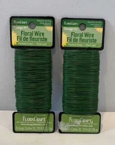 FloraCraft 540 Feet Floral Wire 26 Gauge Green Painted Floral Wire Floral  - Picture 1 of 9