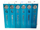 6 EAGLE Turkusowe różne przewody rysunkowe HB, 3H, 4H, F, E2 Plastikowe tace vintage