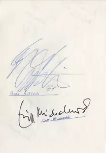 GARY GLITTER DISGRACED SINGER +6 OTHER STARS SIGNED ALBUM PAGE BECKETT - Foto 1 di 3