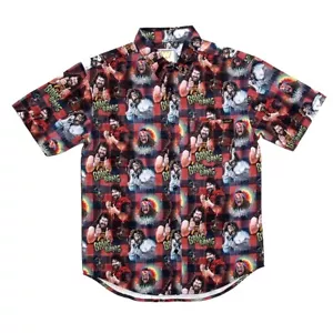 NWT RSVLTS Mick Foley Black/Red Faces of Foley WWE Button-Down Shirt Size L - Picture 1 of 9