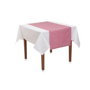 Tischläufer 45x145 cm Karo 1x1 cm Rot Tischdecke Mitteldecke Tischdeko Tischtuch - Bild 1 von 1