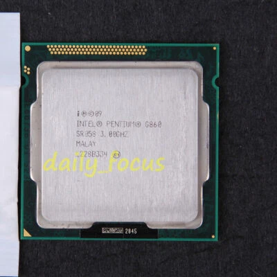 Intel Pentium Dual-Core G860 SR058 3 GHz CM8062307260237 CPU LGA 1155 5 GT/s DMI - Image 1 of 2
