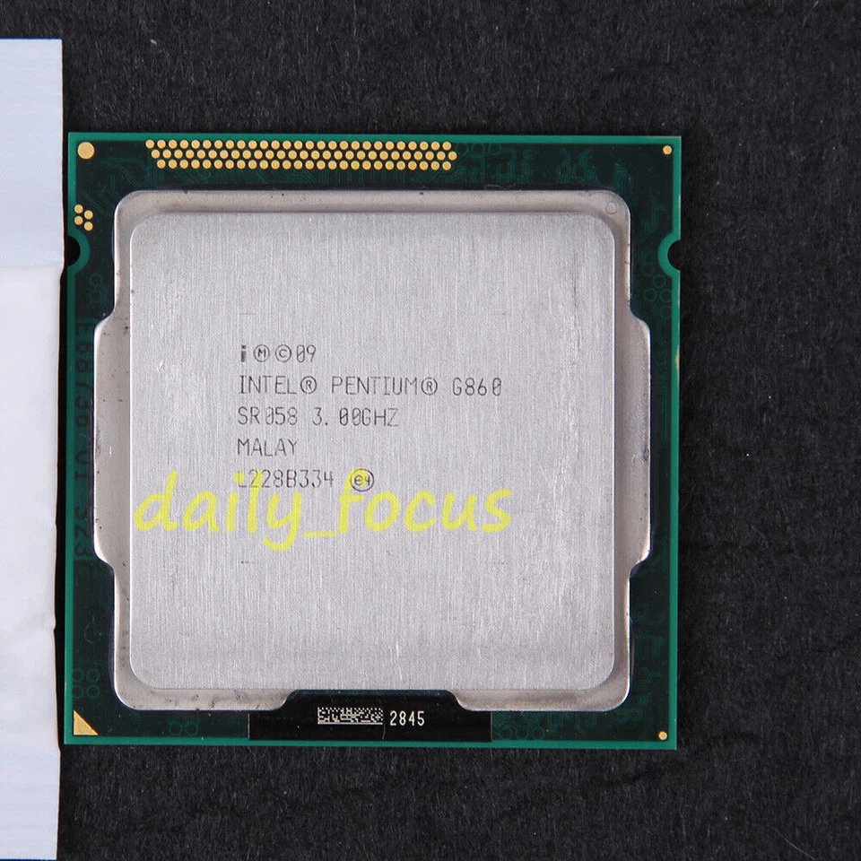 Intel Pentium Dual-Core G860 SR058 3 GHz CM8062307260237 CPU LGA 1155 5 GT/s DMI - Image 1 of 2