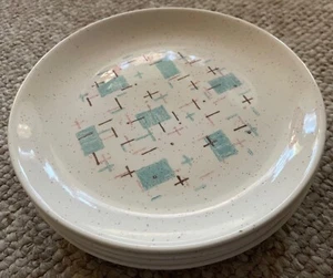 Vintage Vernonware Heavenly Days 7.5" Bread Plates Metlox Mid Century Modern MCM - Picture 1 of 9