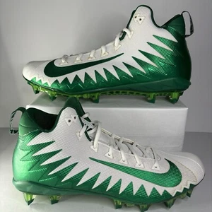 Nike Alpha Menace Pro Mid Football Cleats White Green 871451-134 Men’s Size 14 - Picture 1 of 10
