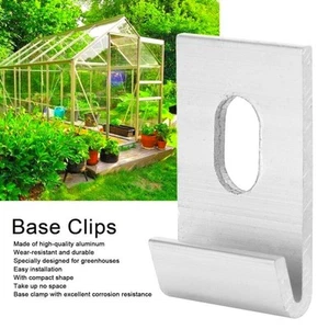 For Aluminium Greenhouse J Clips Base Hook Fixings 10 Pack Strong Secure Durable - Picture 1 of 15