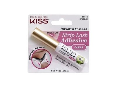Kiss Brush On Strip Lash Adhesive #1 Best Glue Clear 5g - Improved Formula