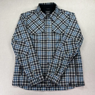 LL Bean Traverse Soft Shell Jacket Men M Plaid Snowboarding Seth Wescott Patches - Image 1 of 4