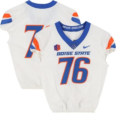 Boise State Broncos Team-Issued #76 White Jersey from Football Program - Size 48 - Image 1 of 3
