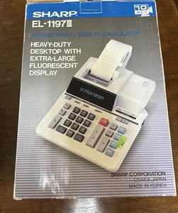 Sharp EL-1197PIII Heavy Duty Electronic Printing Calculator Made Korea NEW NOS - Picture 1 of 6