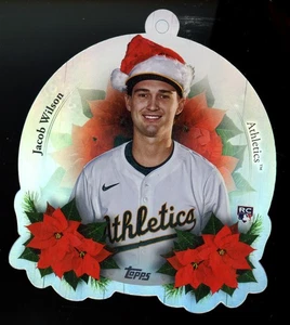 2025 Topps Holiday Jacob Wilson #OO-7 Oversized Die-Cut Ornaments Athletics - Picture 1 of 1