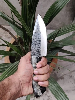 Handgefertigtes Jagd- und Skinner-Messer 9” – Polierter Horngriff - Bild 1 von 4