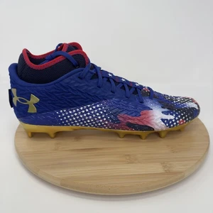 Botines de fútbol Under Armour Highlight para hombre talla 13 bandera de Estados Unidos dorada 3027298-400 - Imagen 1 de 12