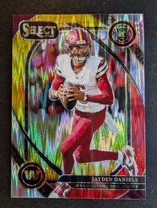 2024 Panini Select Red & Yellow Shock Prizm Jayden Daniels RC Club Level - Bild 1 von 2