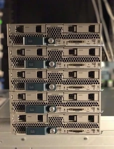 Cisco B200 M3 Two E5-2680 128GB Ram Blade Server 2x 300GB 10K VIC1240 - Picture 1 of 10